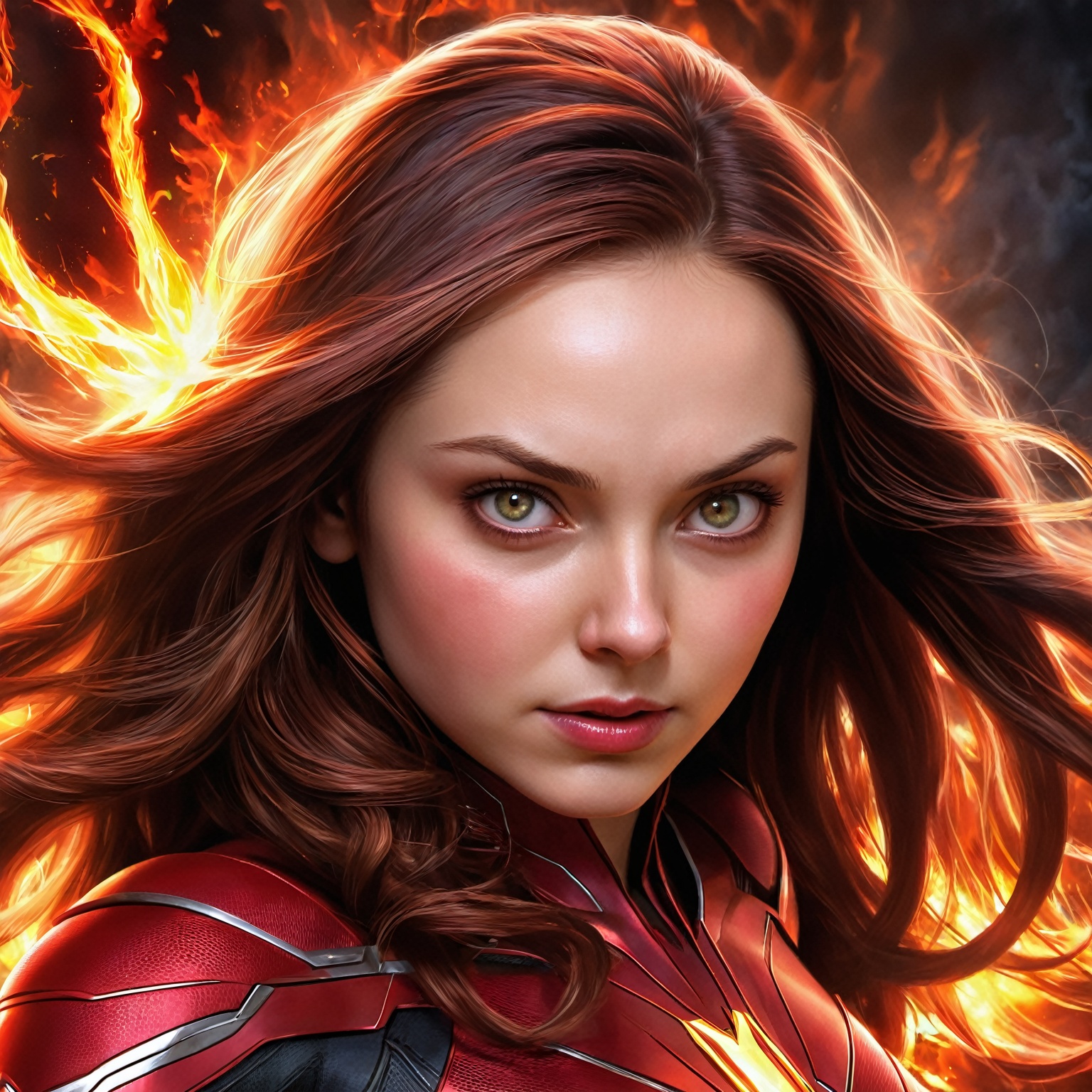 fire fairy,  cute,  light eyes on Tensor.Art