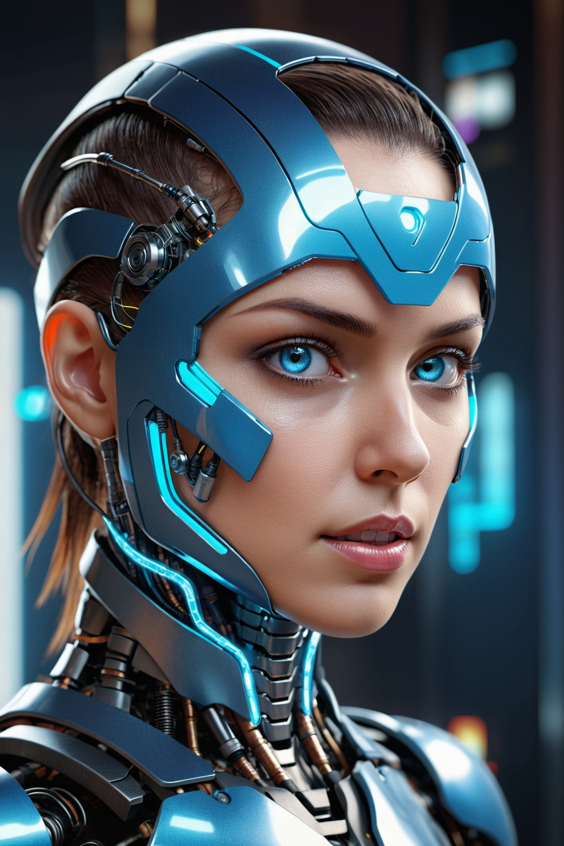 ultra-detailed,  3D rendered,  powerful robotic features on Tensor.Art