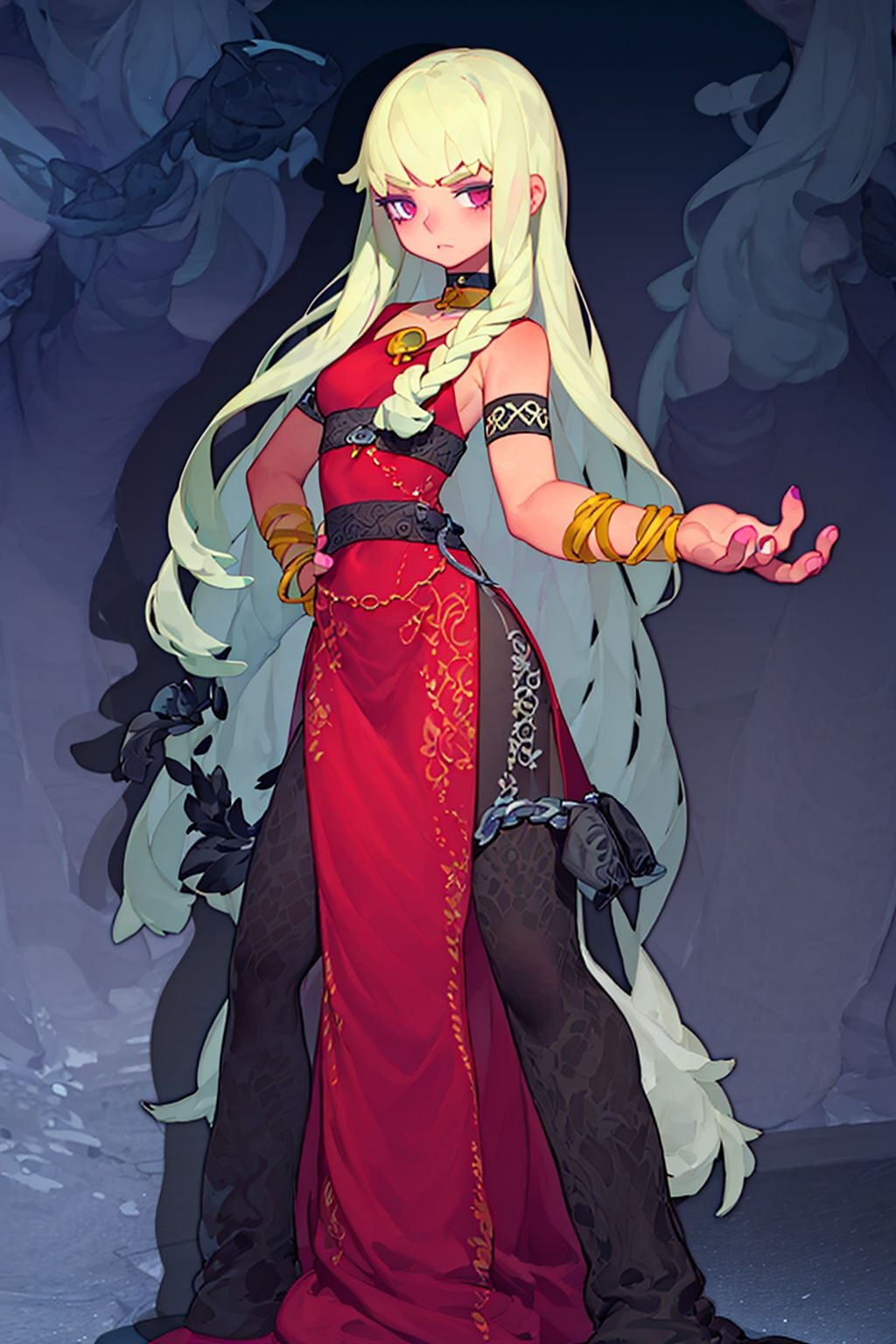 masterpiece,best quality,1girl,<lora:2qhuafeng-000008:0.8>, designed by John William Waterhouse, anime key visual, Vibrant Hateful Grandma, Bracelet, at Dusk, BW, 8K,HDR