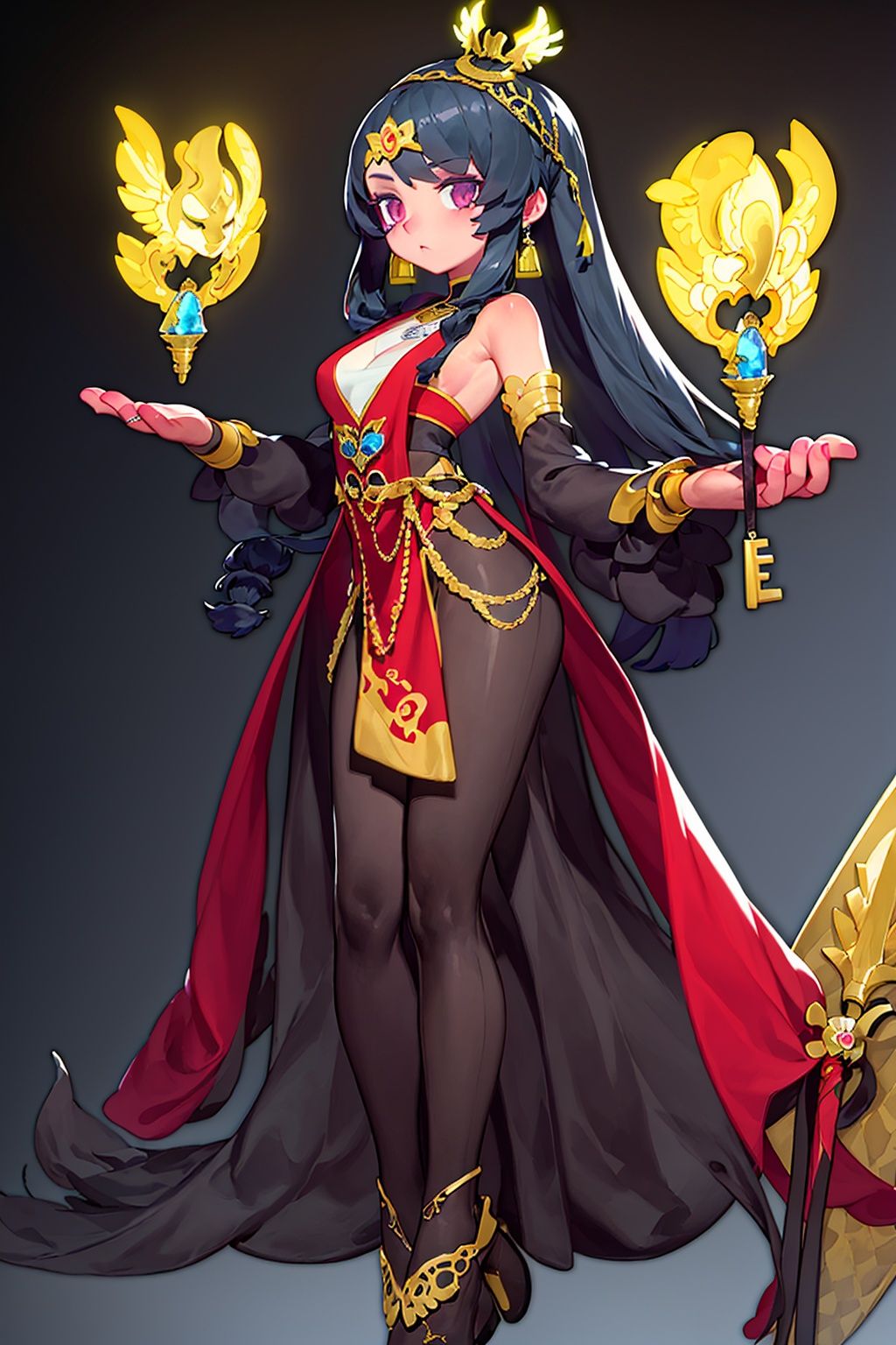 masterpiece,best quality,1girl,exquisite details,<lora:2qhuafeng-000008:0.7>, anime key visual, landscape of a Eclectic Konark and Great Pyramid of Giza, Smoky Conditions, F/8, art by He Jiaying, (Koson Ohara:0.9) , 8K,HDR