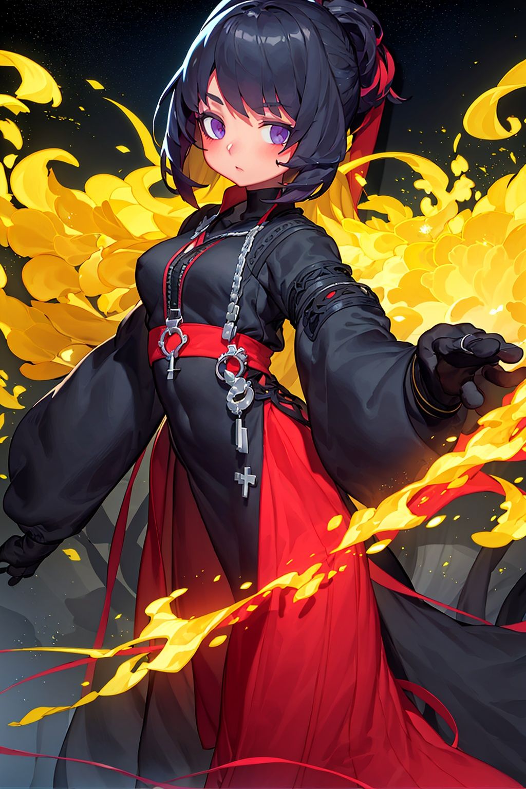 masterpiece,best quality,1girl,exquisite details,<lora:2qhuafeng-000008:0.7>, designed by Kunisada, anime key visual, city street, hyper detailed, landscape of a (San Francisco:1.3) and Quasar, it is Charred, Smoky Conditions, Simple and clean, F/14, Offset print, MOBA style, 8K,HDR