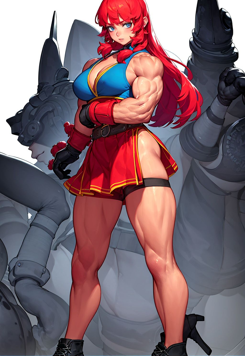 muscular,  muscular female,  1girl on Tensor.Art