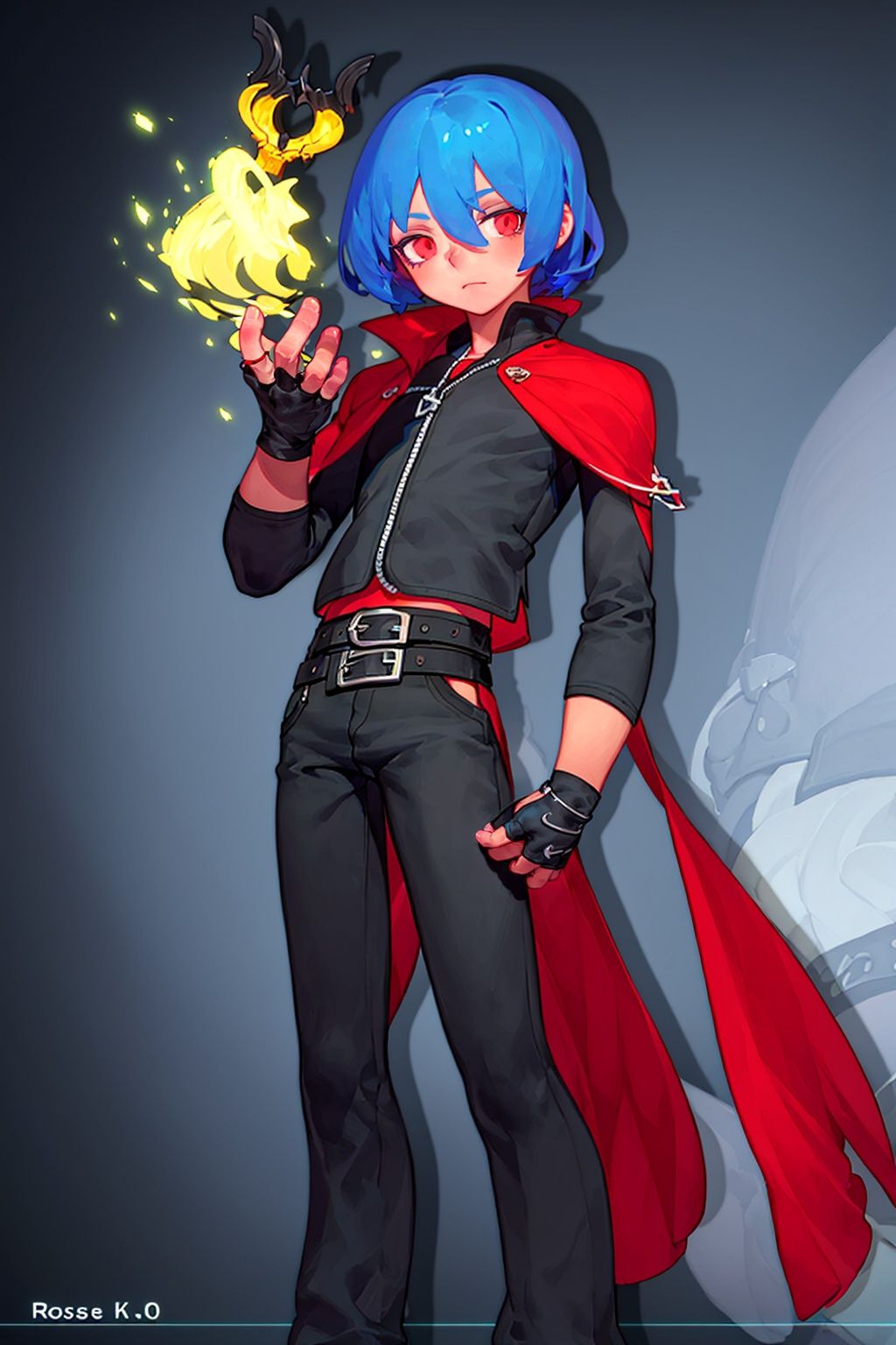 masterpiece,best quality,<lora:2qhuafeng-000008:0.8>,1boy, solo, male focus, fingerless gloves, gloves, yellow background, belt, jacket, pants, simple background, black gloves, red jacket, long sleeves, shirt, hair between eyes, black shirt, closed mouth, bangs, black pants, looking at viewer, belt buckle, glowing, 2qhuafeng, stylized by Artgerm, James jean, Brian froud and Ross Tran, anime key visual, landscape of a (Mount Rainier:1.3) , it is Flat, at Nighttime, Overdetailed art, 8K,HDR