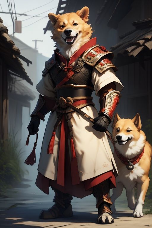 absurdres,1boy,solo,*****,incredibly absurdres,reality,<lora:dog:0.8>,dog,armor,Chinese Rural Dog,full_shot,