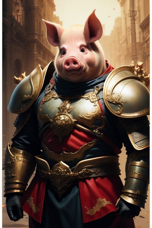 absurdres,1boy,solo,*****,incredibly absurdres,reality,<lora:pig:0.8>,pig,armor,
