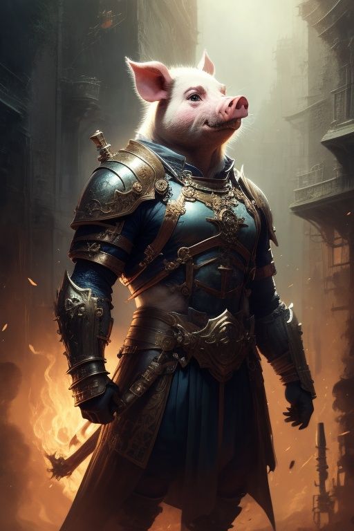 absurdres,1boy,solo,*****,incredibly absurdres,reality,<lora:pig:0.8>,pig,armor,
