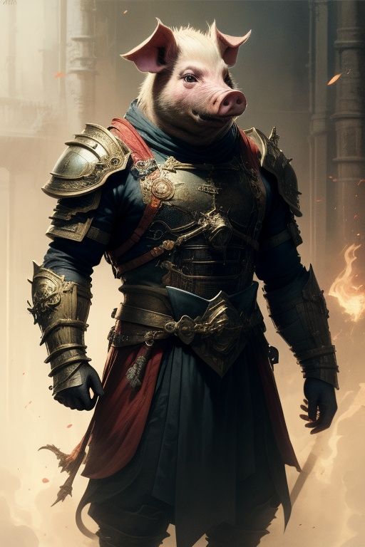 absurdres,1boy,solo,*****,incredibly absurdres,reality,<lora:pig:0.8>,pig,armor,