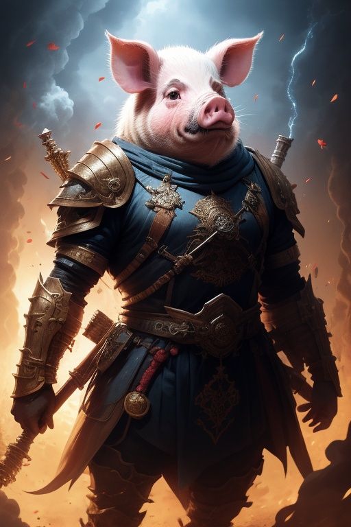 absurdres,1boy,solo,*****,incredibly absurdres,reality,<lora:pig:0.8>,pig,armor,