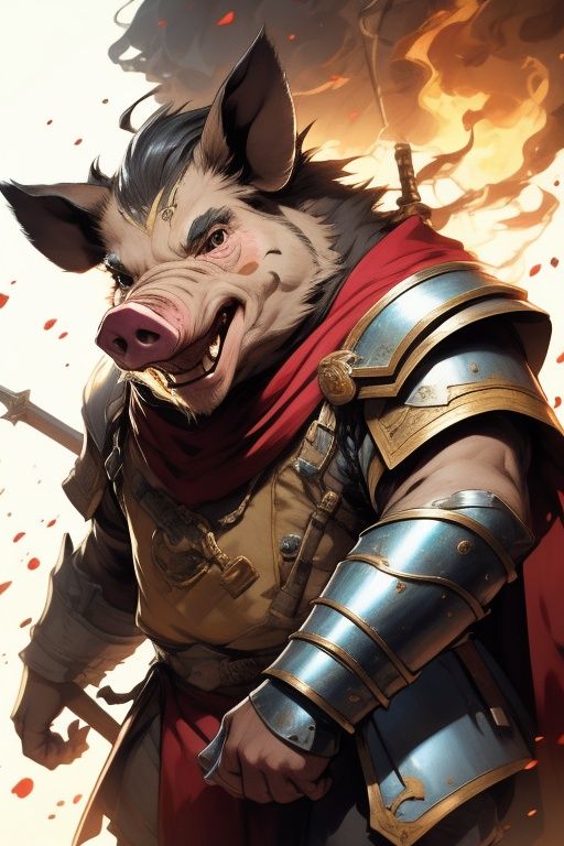absurdres,1boy,solo,*****,incredibly absurdres,reality,<lora:pig:0.8>,pig,armor,bucktooth,black hair,