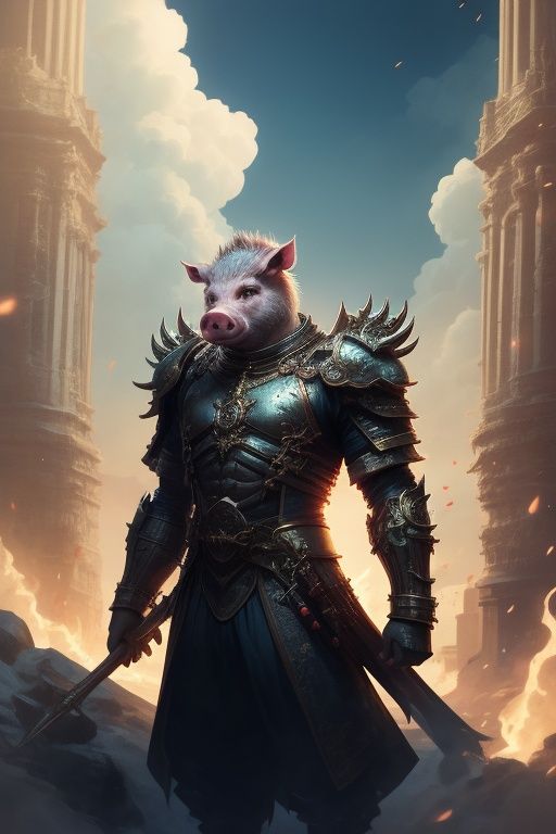 absurdres,1boy,solo,*****,incredibly absurdres,reality,<lora:pig:0.8>,pig,armor,
