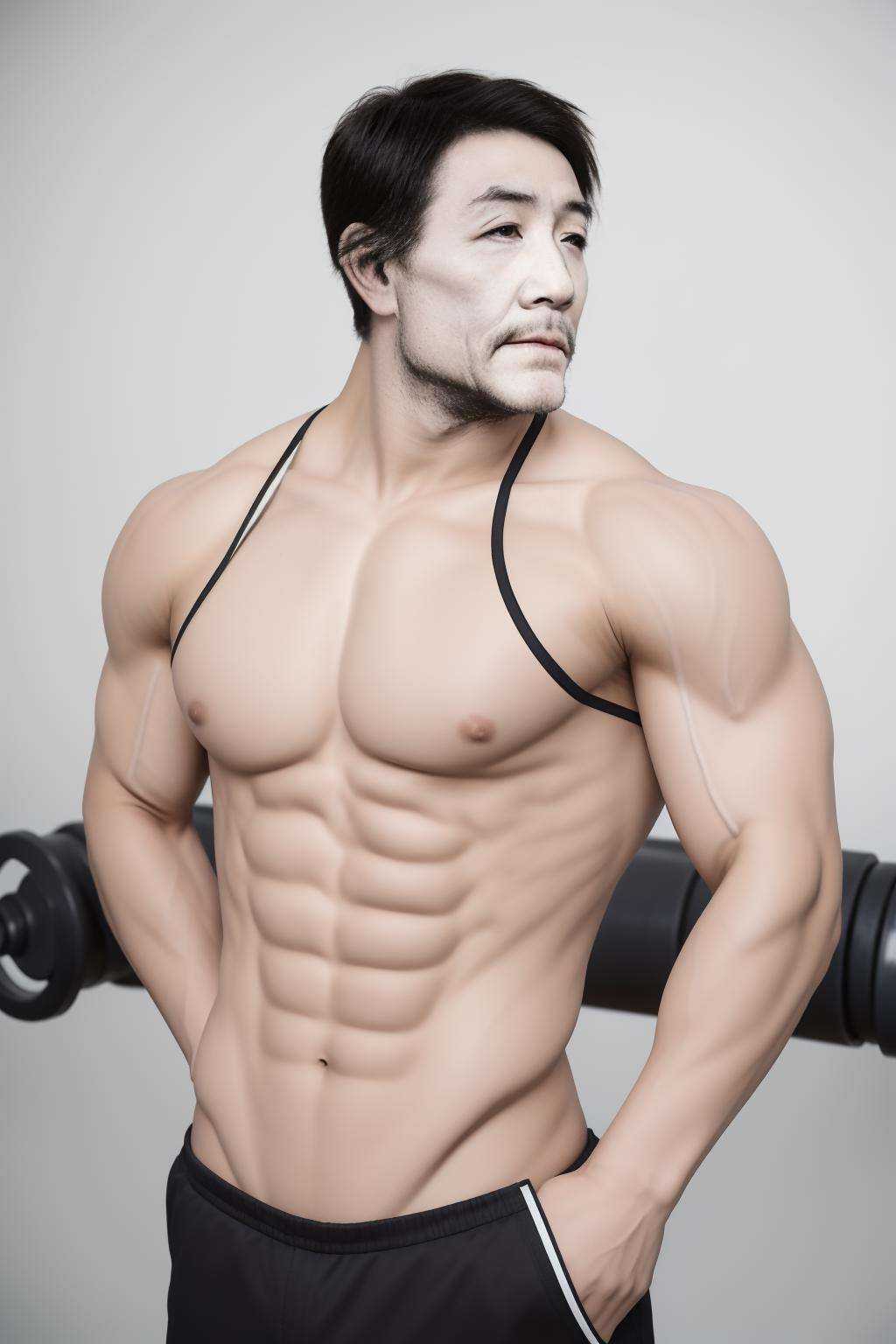 1boy,<lora:dufu_v1_base:0.5>,bodybuilder,