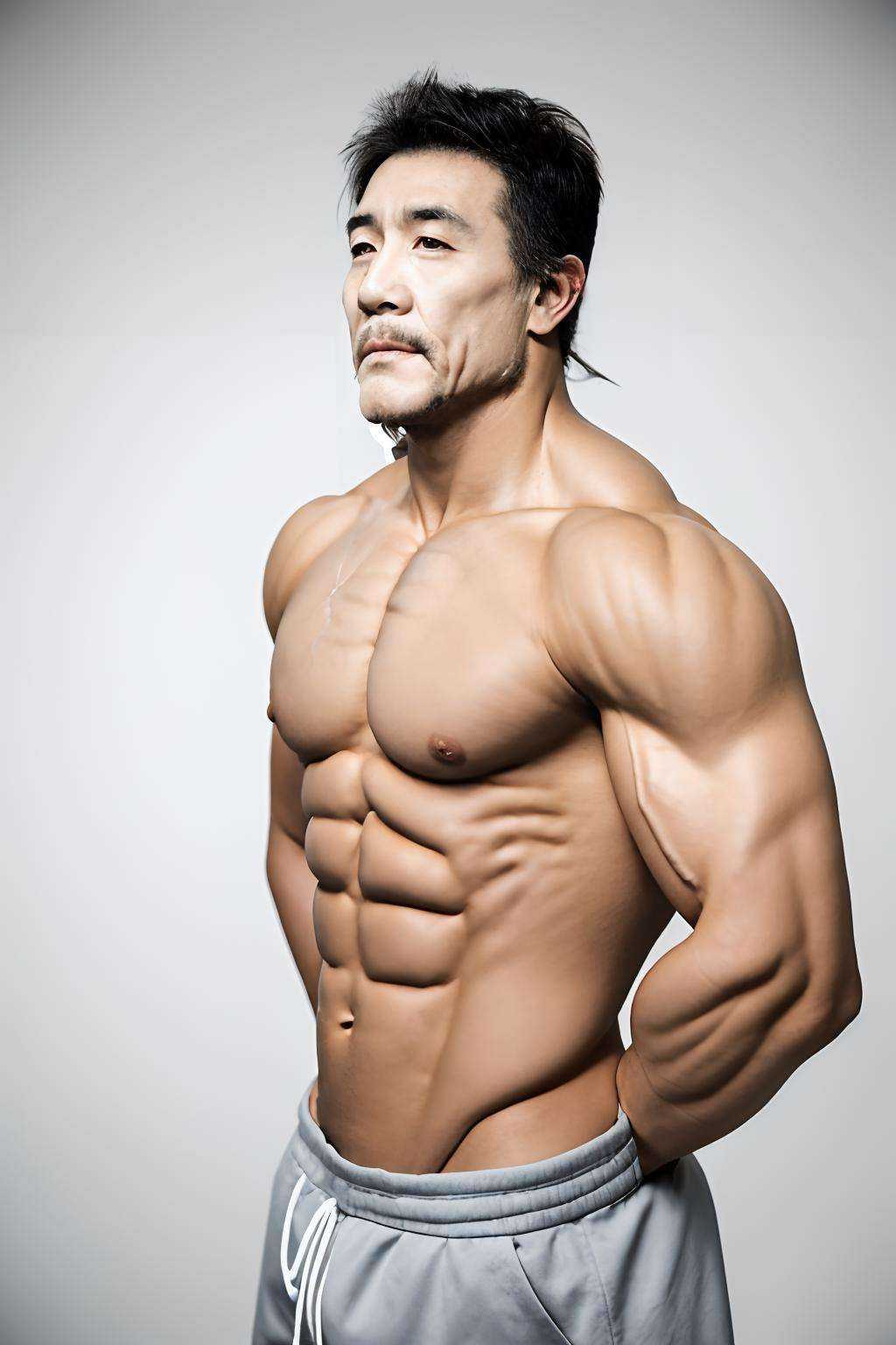 <lora:dufu_v1_512_base:0.5>,1man,bodybuilder,