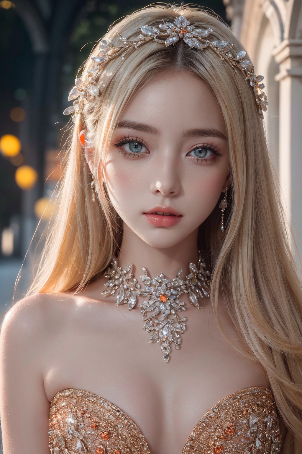 Story,  sparkling beautiful eyes,  blonde hair by ArtAIAlchemy on Tensor.Art