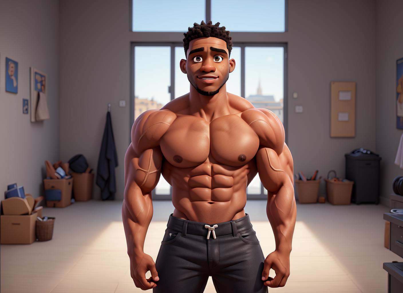 masterpiece,  best quality,  muscular black guy on Tensor.Art