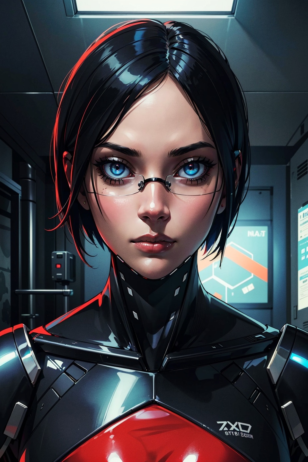 1girl,  elster,  black hair by Keith on Tensor.Art