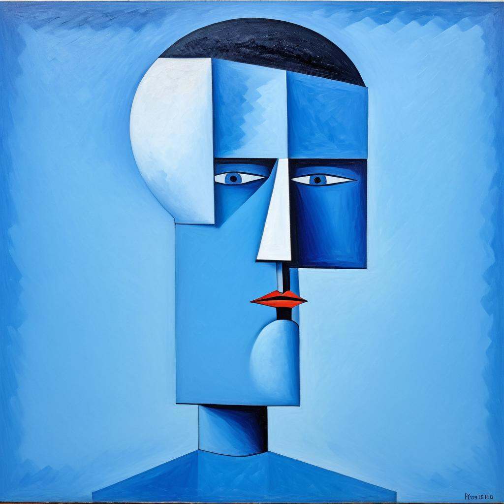 Cubist artwork in the style of kazimir malevich,  kazimir malevich style,  kazimir malevich art on Tensor.Art