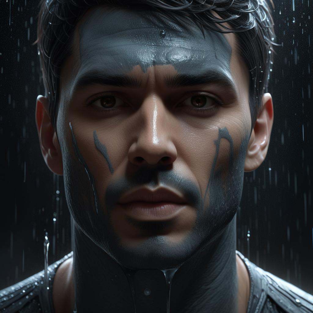 ethereal fantasy concept art of of arafed face of a creepy looking man with a creepy look,  by Sam Spratt,  lee griggs on...