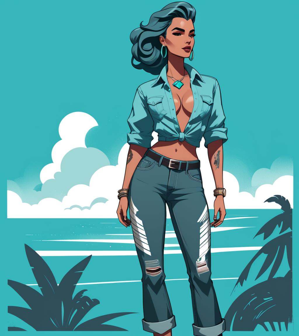 concept art in the style of James Gilleard,  ,  illustration of a concept art on Tensor.Art