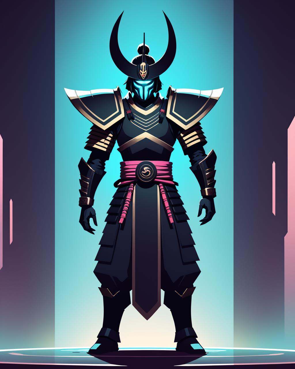 concept art in the style of James Gilleard,  illustration of a Darkpunk,  elegant on Tensor.Art