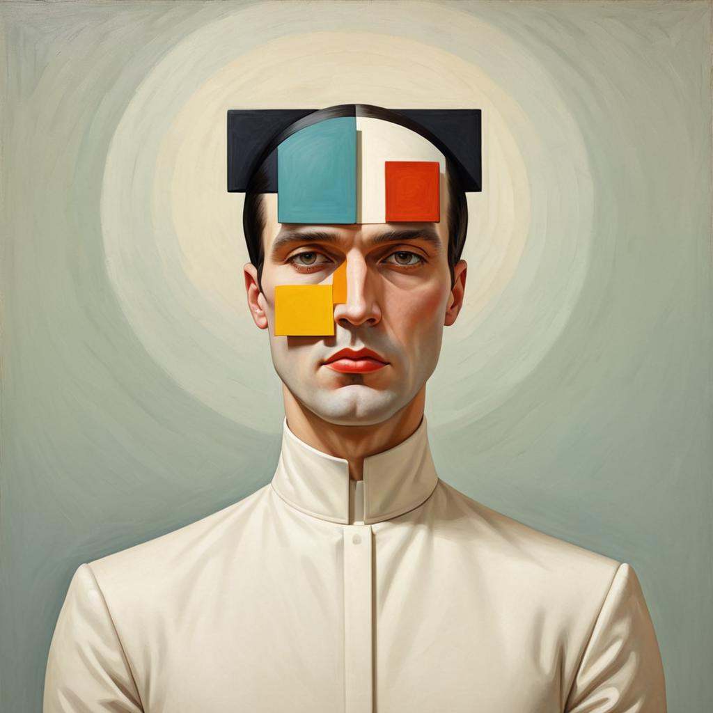 Cubist artwork in the style of kazimir malevich,  kazimir malevich style,  kazimir malevich art on Tensor.Art