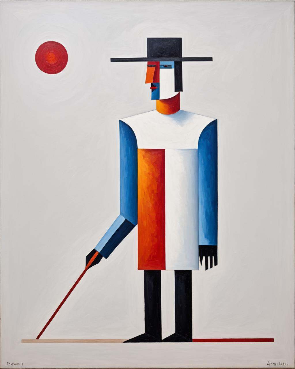 Cubist artwork in the style of kazimir malevich,  8K,  Small "The Animal of Blood" on Tensor.Art