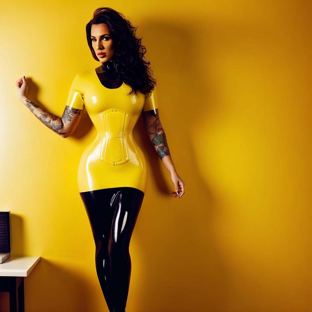 beautifull woman in glossy+++ latex+++ corset latex model purple color glossy rubber latex+++ dress,  (full body sexy pose...