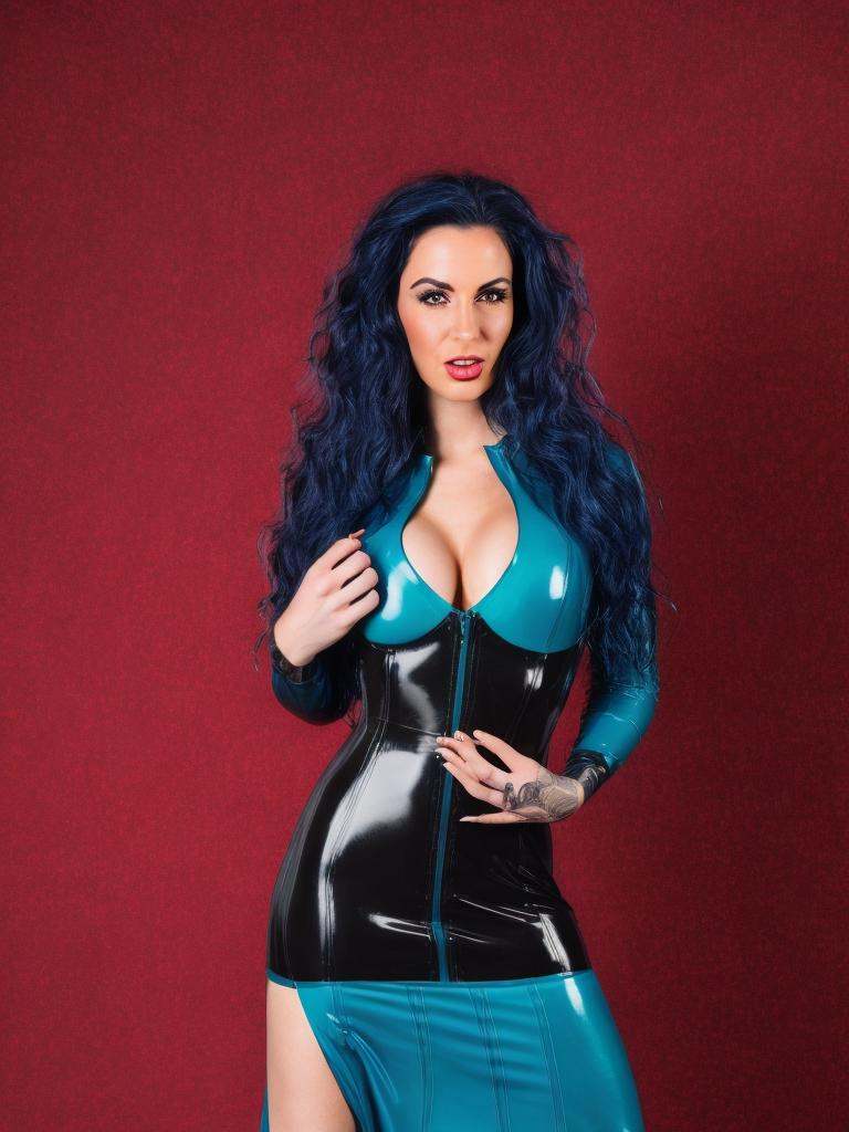 a close portrait photography of a woman in a latex dress+++,  best quality,  ultra high res on Tensor.Art