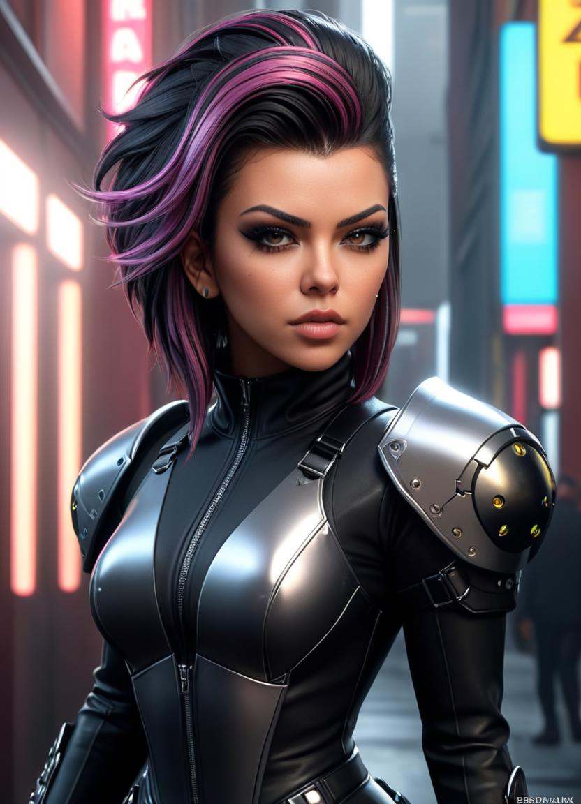 Gothic style ,  cyber punk 2077,  cyberpunk woman on Tensor.Art
