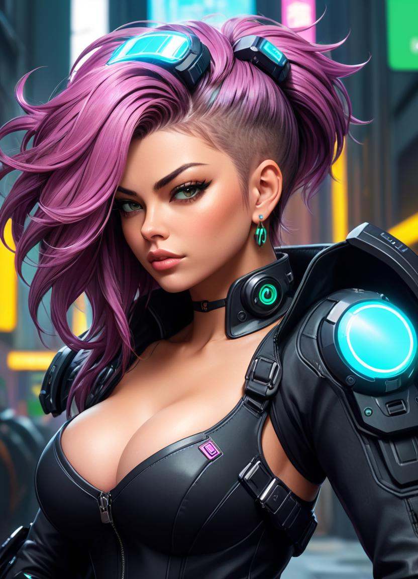 anime artwork ,  cyber punk 2077,  cyberpunk woman on Tensor.Art