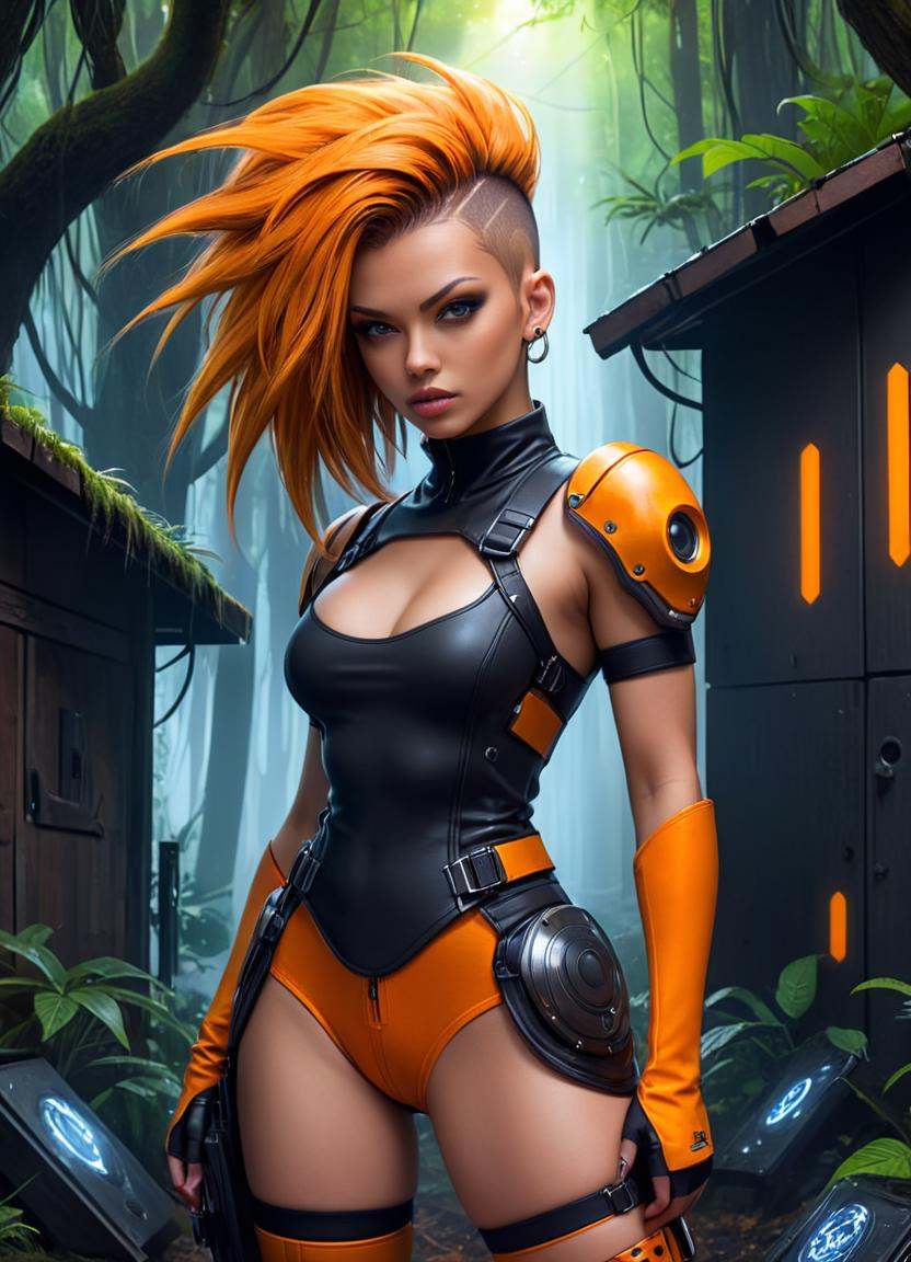 HDR photo of ,  cyber punk 2077,  cyberpunk woman on Tensor.Art