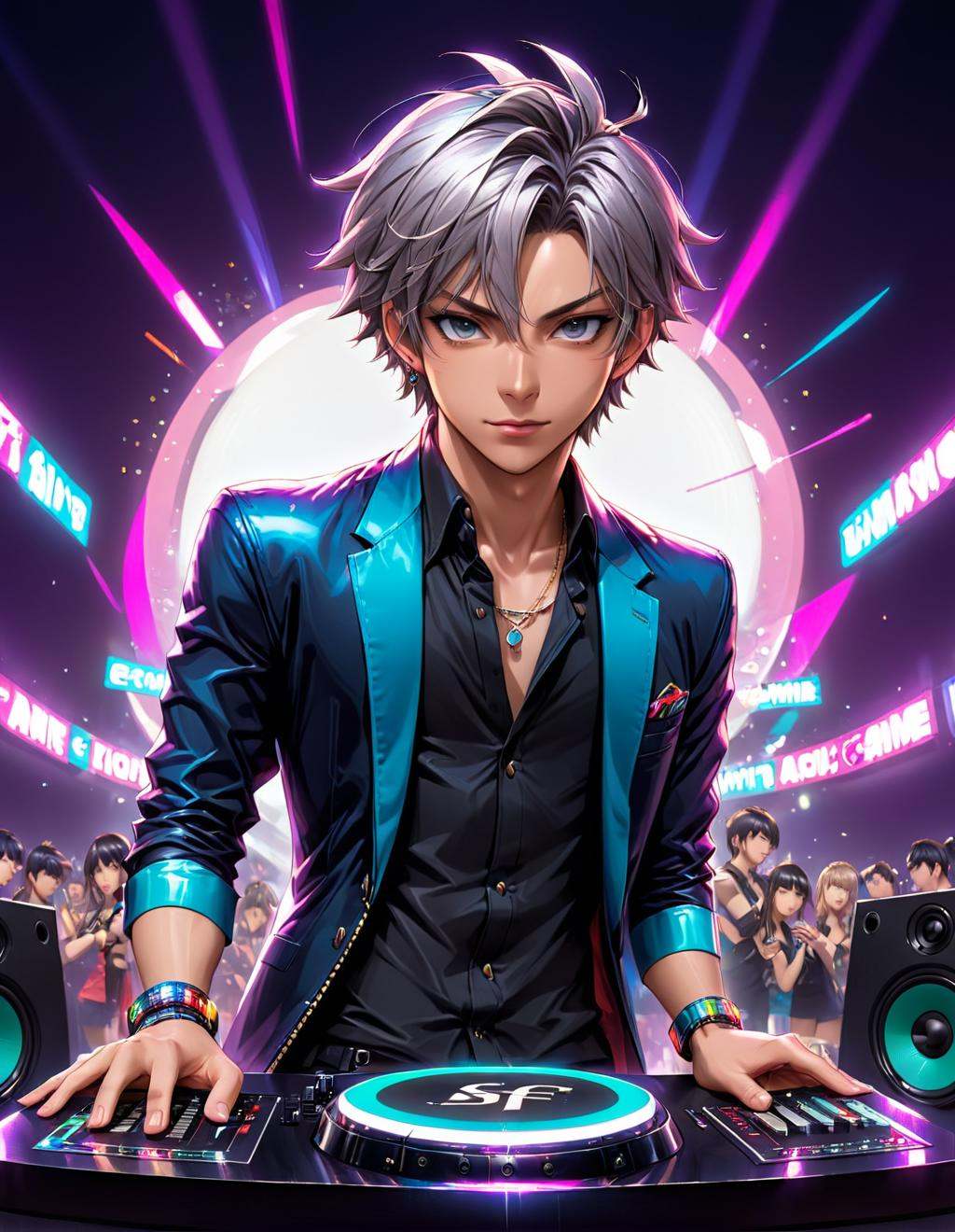 anime artwork 1boy,  male_focus,  signature on Tensor.Art