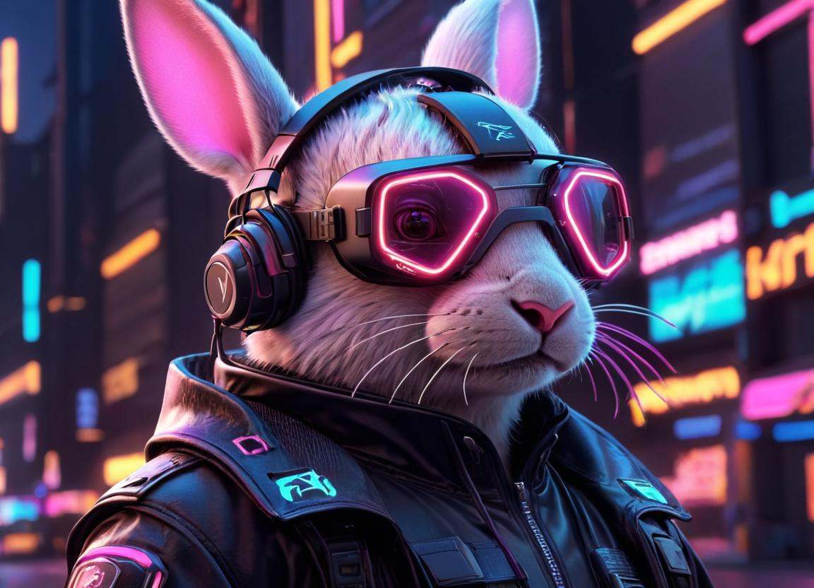 neonpunk style solo,  1boy,  animal ears on Tensor.Art