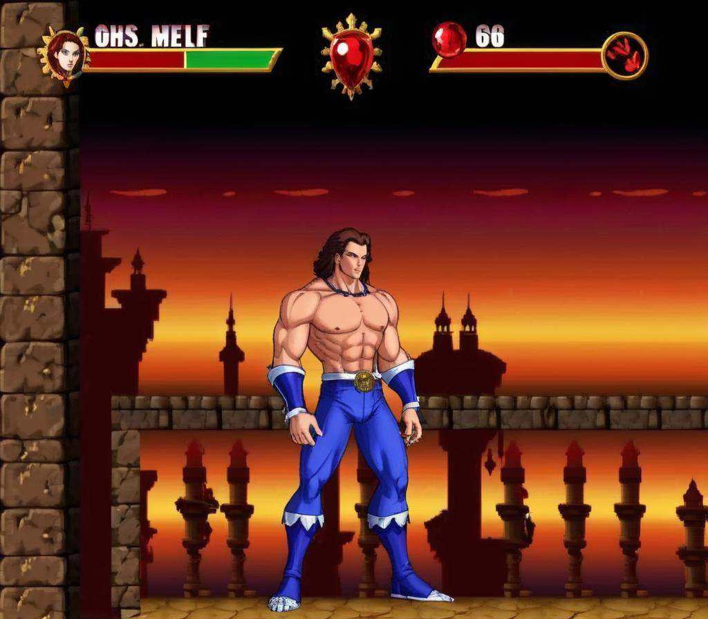 GTA-style artwork ff16bit black humanoid made of rock,  upper body,  barechested on Tensor.Art