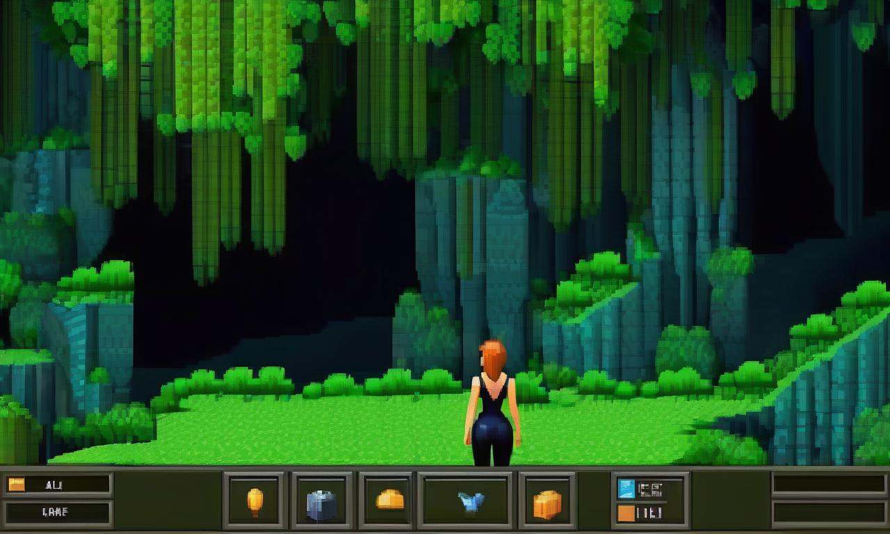 low-poly style woman in computer game,  gameplay screenshot posing for a picture in latex catsuit a close up of a pixel ar...
