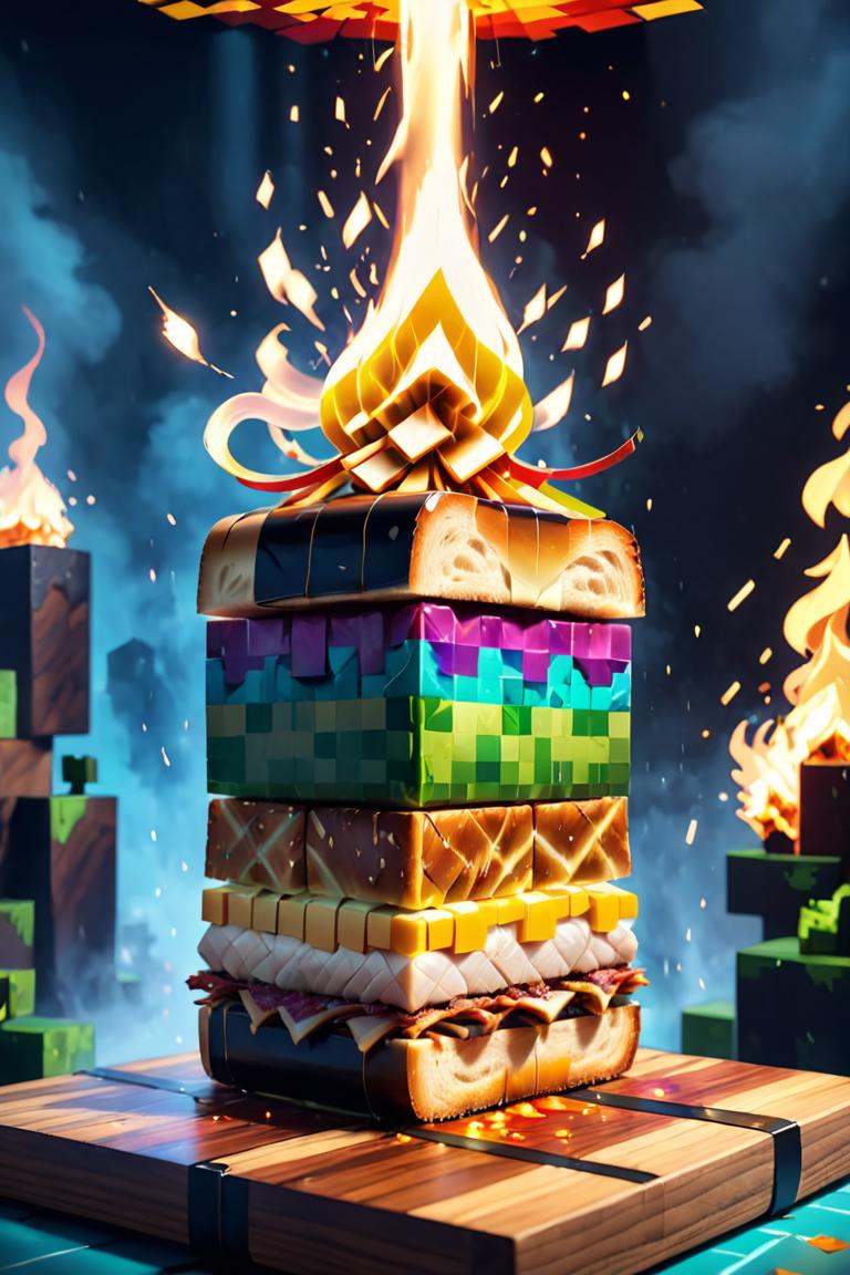 Minecraft style Minecraft world,  Minecraft render style game character concept art, on Tensor.Art