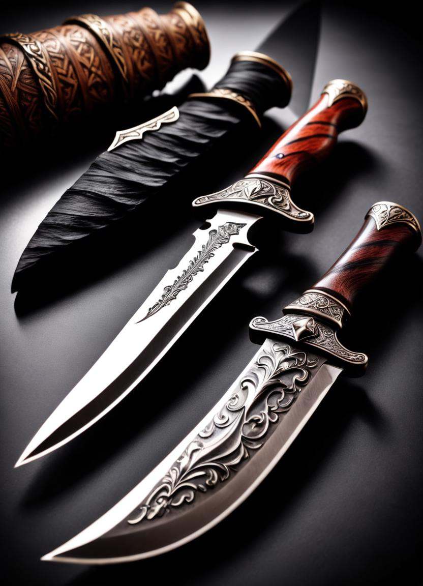 Role-playing game (RPG) style fantasy Regret,  Skilled knife design,  Romantic on Tensor.Art