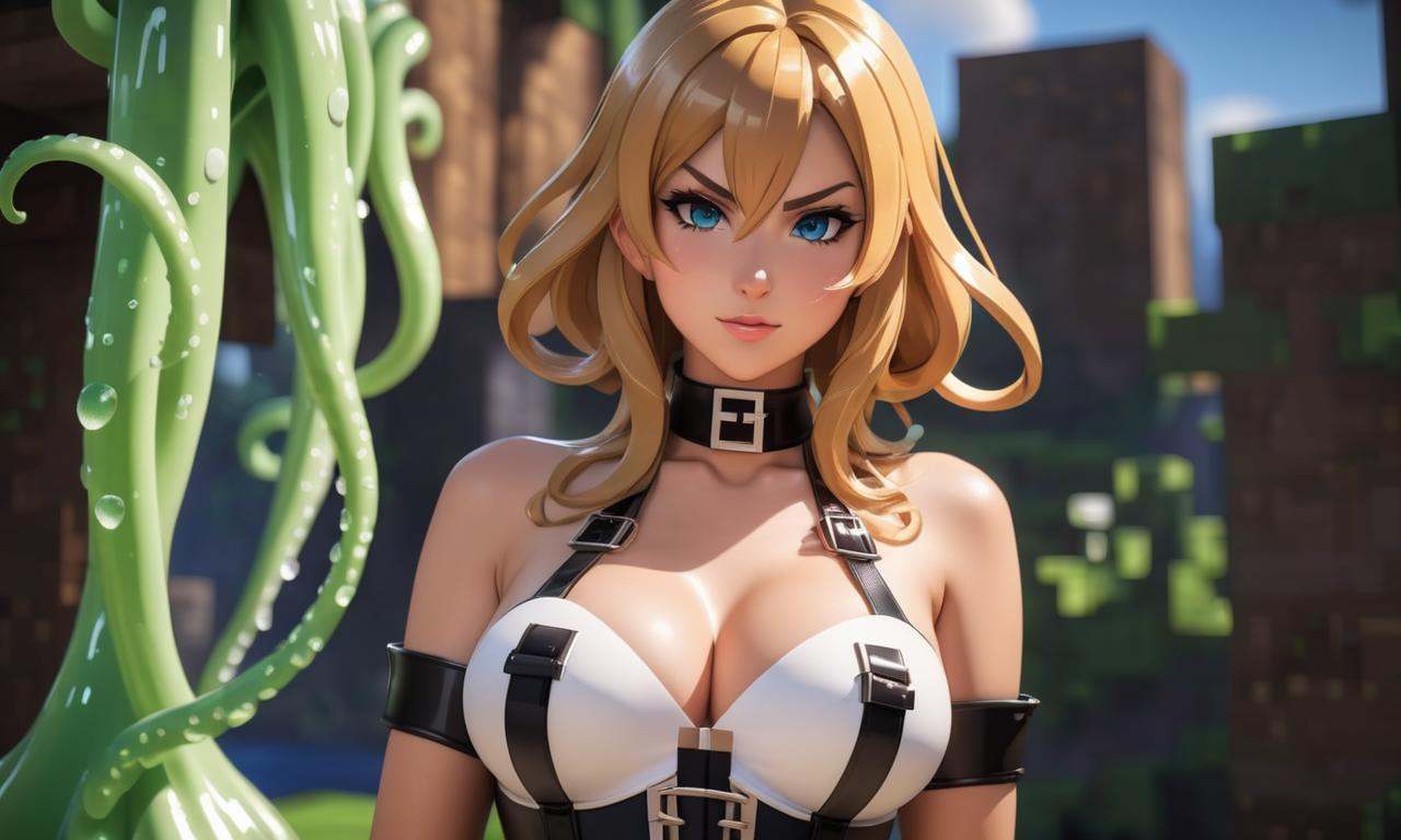 anime artwork close up portrait of a woman in sexy latex with corset,  (cumshot on face):1.6,  (cumshot):1.9 on Tensor.Art