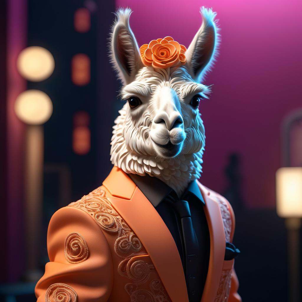 Paper quilling art of llama and alpaca in the matrix movie,  octane render,  insane details on Tensor.Art