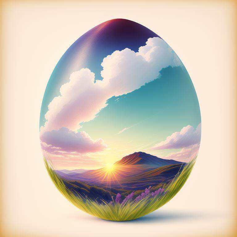 a photo of a collection of vibrant Easter egg,  soviet poster,  sovietwave Childbirth II) on Tensor.Art
