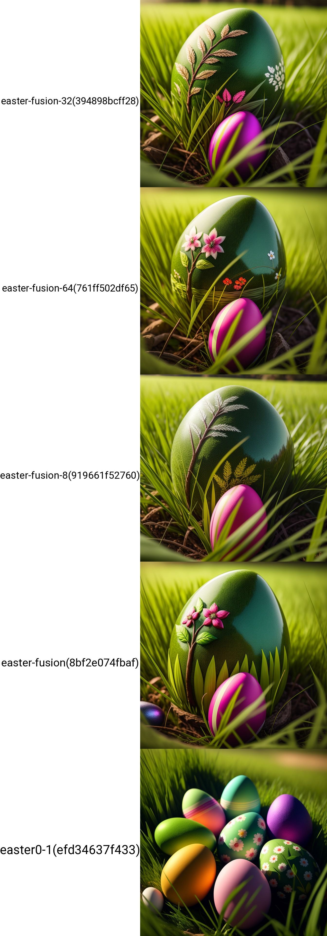 a group of colorful eggs sitting on top of a green field of grass with a decorative design on them,  artist_name,  blurry...