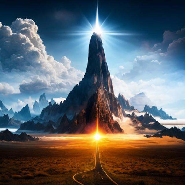 a in cloudy mountains bright dark sky background sky,  no humans,  outdoors on Tensor.Art