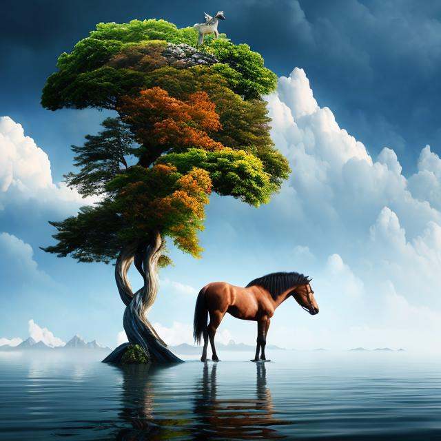 a surreal art,  Marczyski,  animal on Tensor.Art