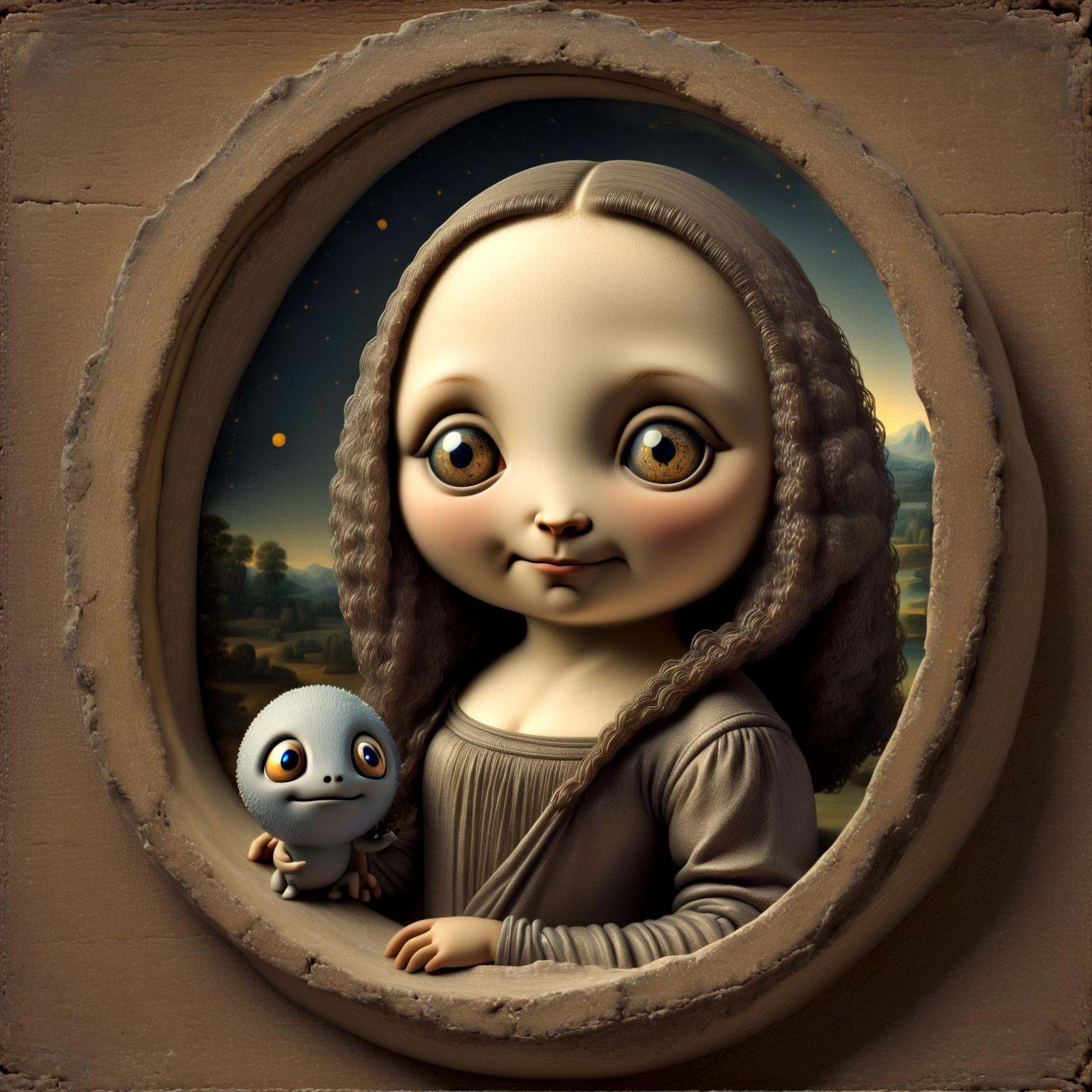 cute at the louvre paris as a ,  in style on Tensor.Art