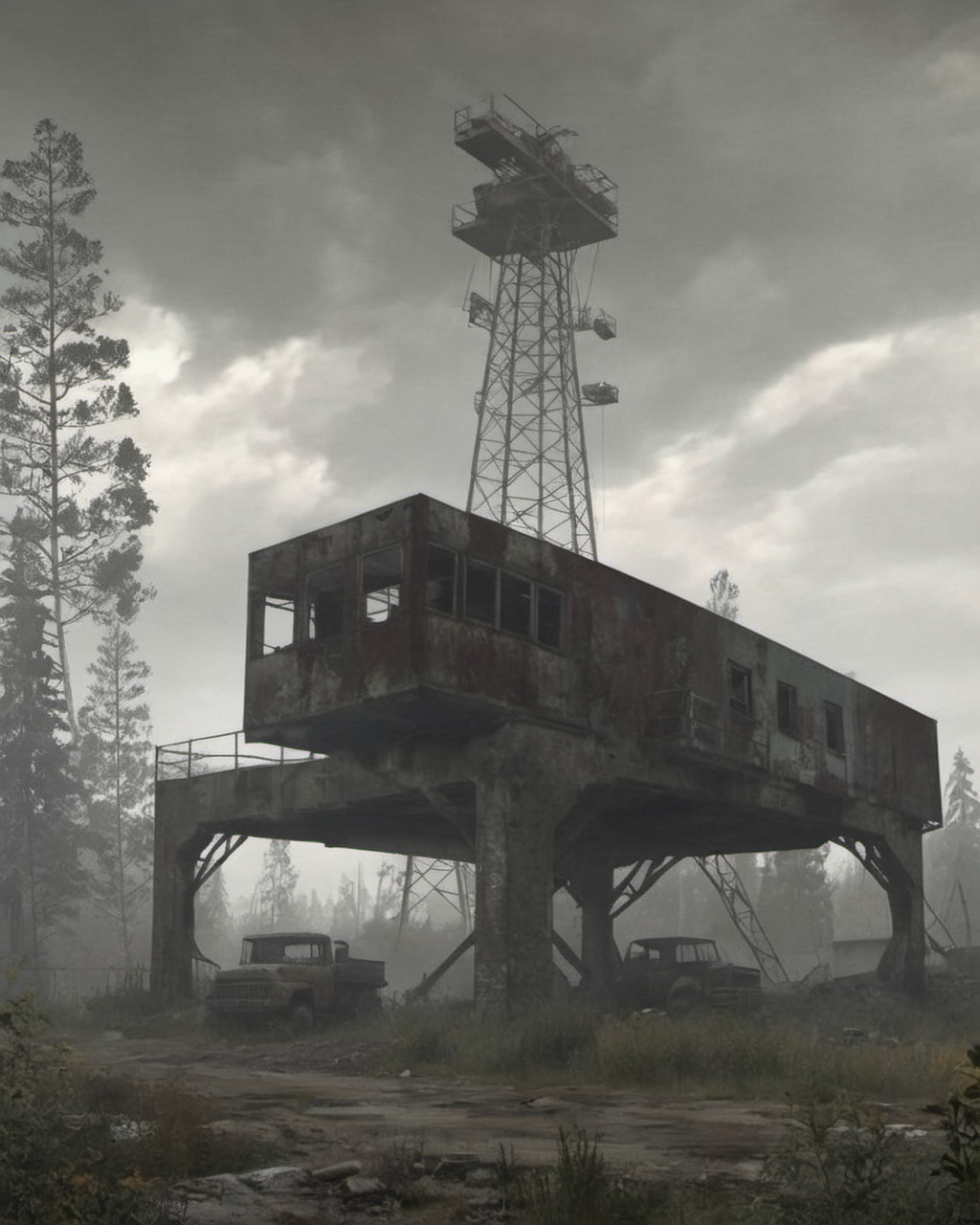 stalker,  a post-apocalyptic mine community built in a ravine on Tensor.Art