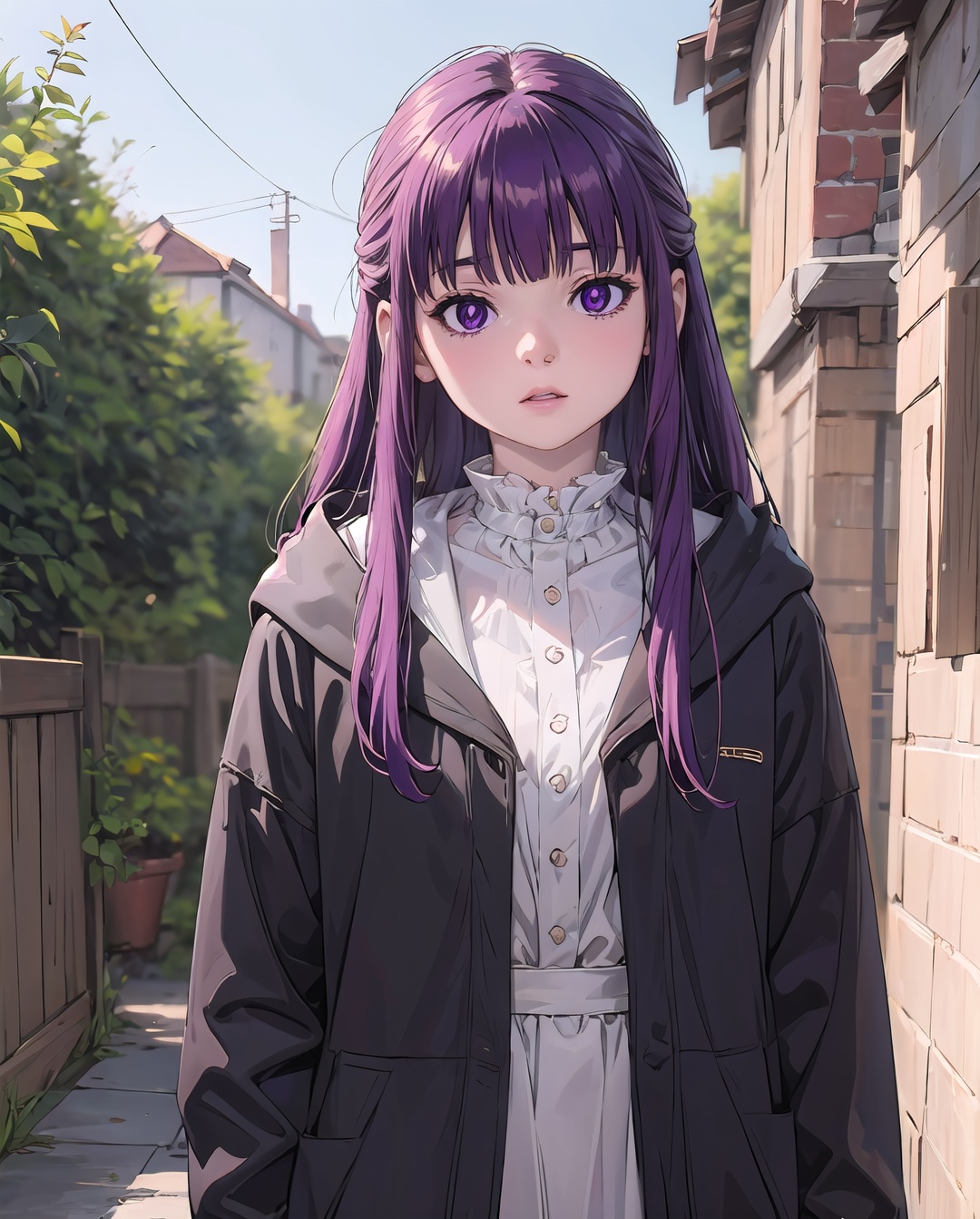 fern,  long hair,  bangs on Tensor.Art