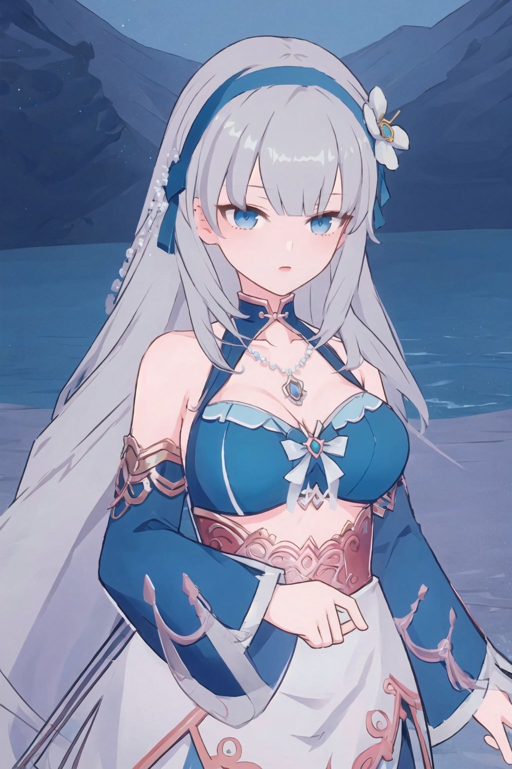1girl,  blue eyes,  breasts on Tensor.Art