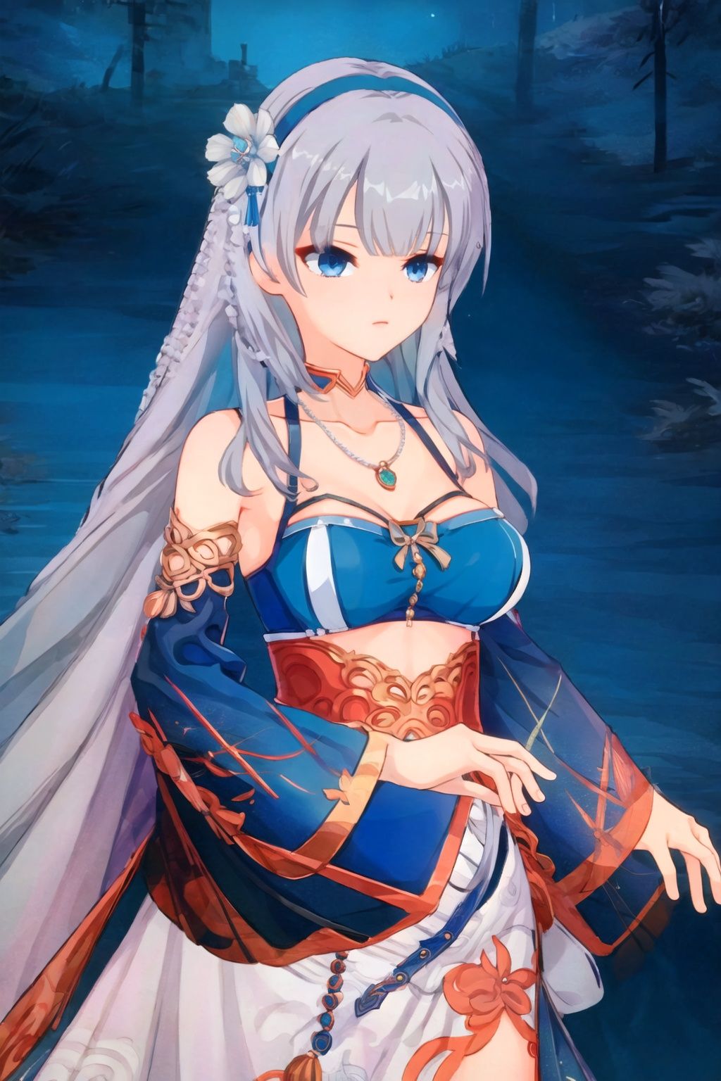 1girl,  blue eyes,  breasts on Tensor.Art