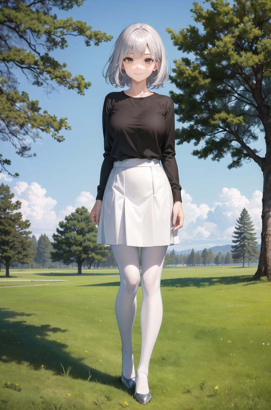 bangs,  black shirt,  blue sky by ishiwatafox117 on Tensor.Art