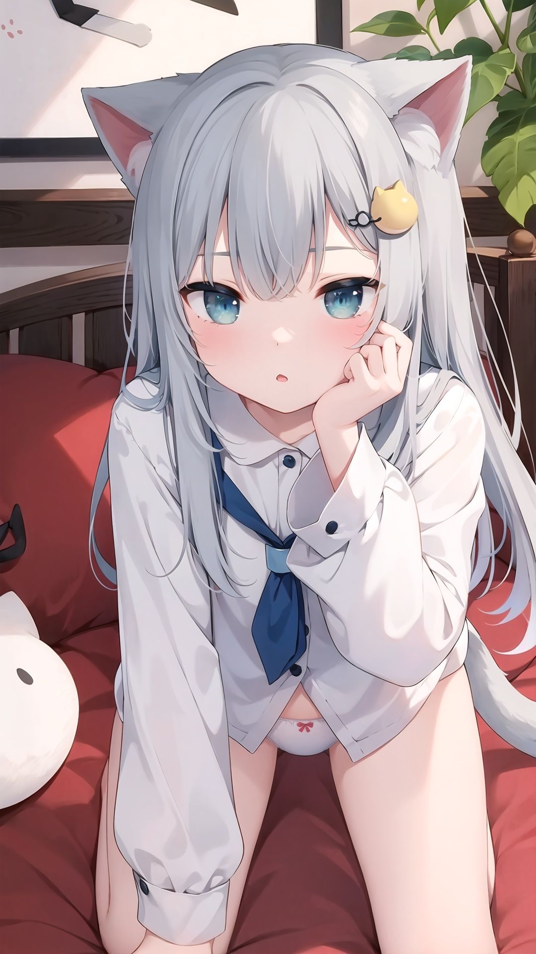 1girl,  cat ears,  animal ears on Tensor.Art