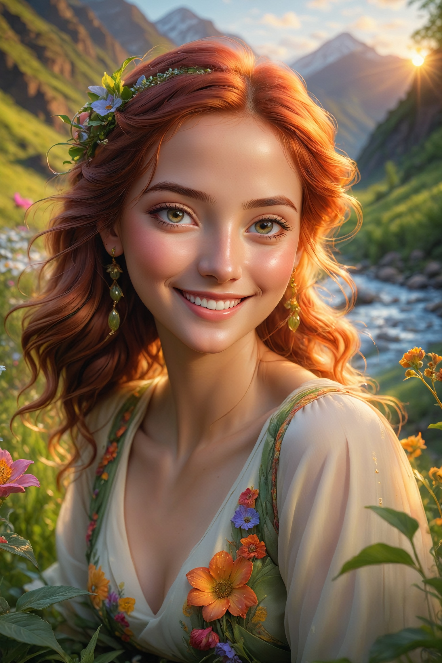 photorealistic,  ultra-detailed,  vibrant photography of a woman in nature on Tensor.Art